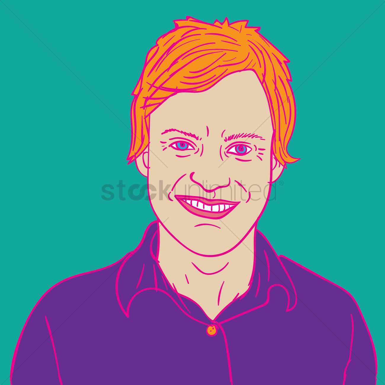 1300x1300 Young Man Sketch Vector Image - Young Man Sketch