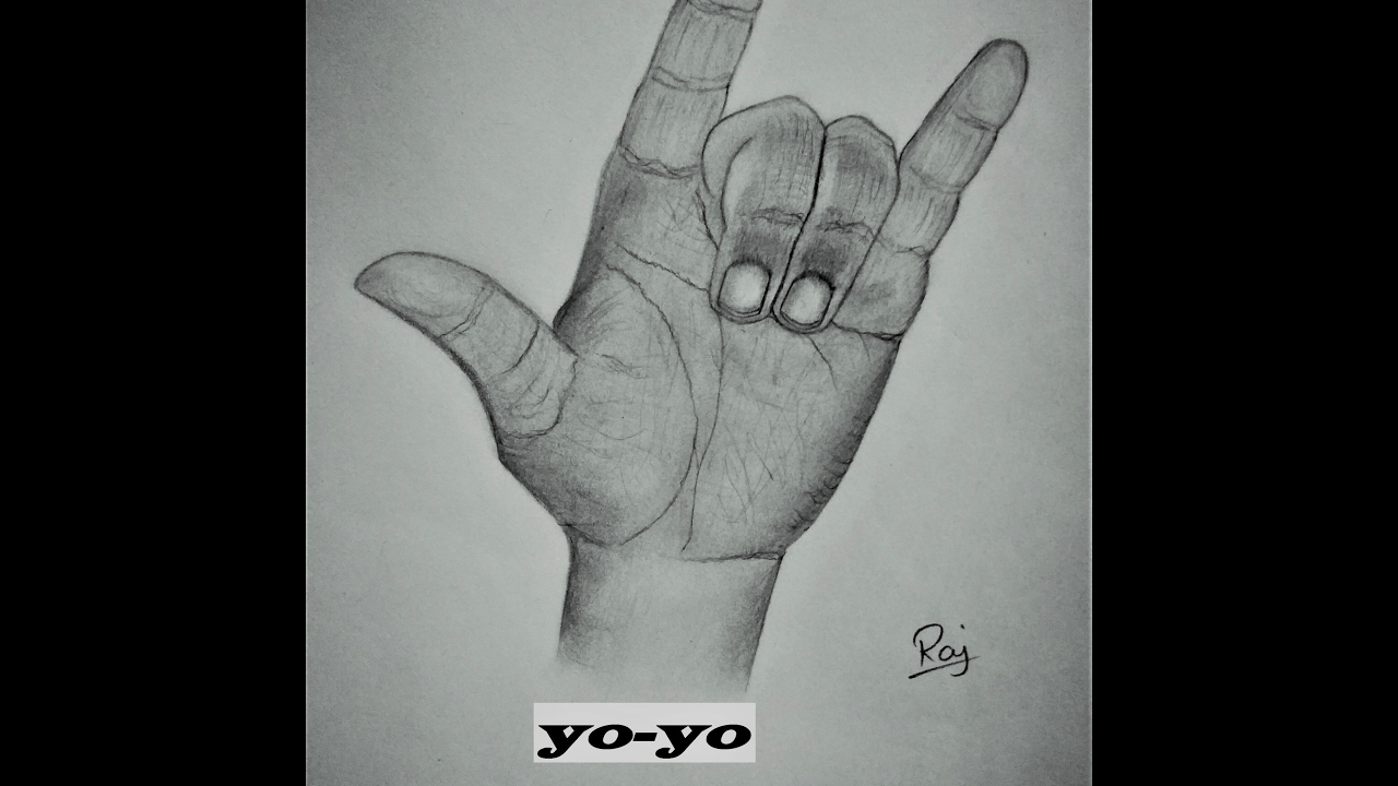 1280x720 How To Draw A Yo Yo Style Realistic Hand - Yoyo Sketch