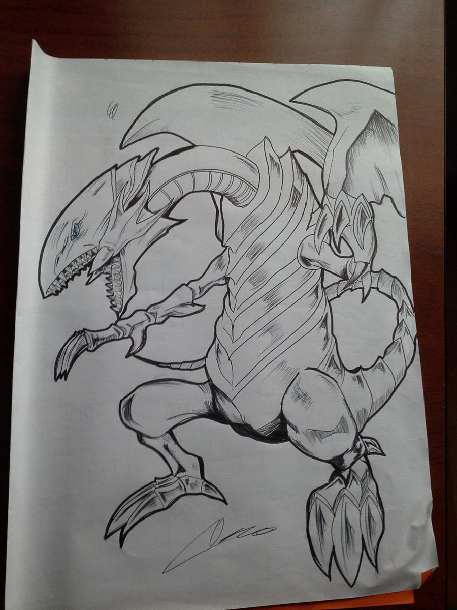 900x1200 Okin On Twitter Blue Eyes Sketch From My Ins - Yugioh Sketch