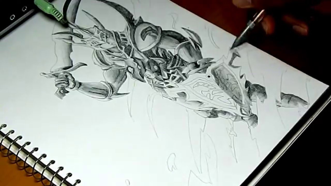 1280x720 Drawing Black Luster Soldier (Yu Gi Oh!) - Yugioh Sketch