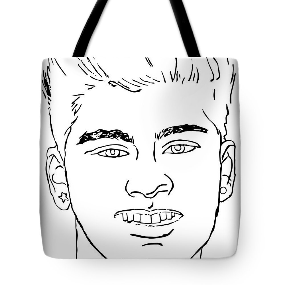 1000x1000 Zayn Malik Sketch Tote Bag For Sale By Mohamed Adam - Zayn Malik Sketch