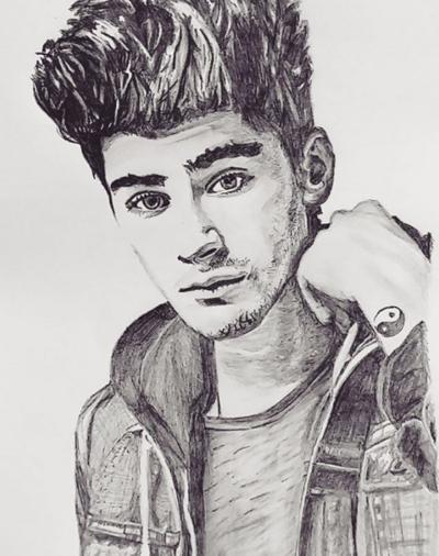 Zayn Malik Sketch at PaintingValley.com | Explore collection of Zayn ...