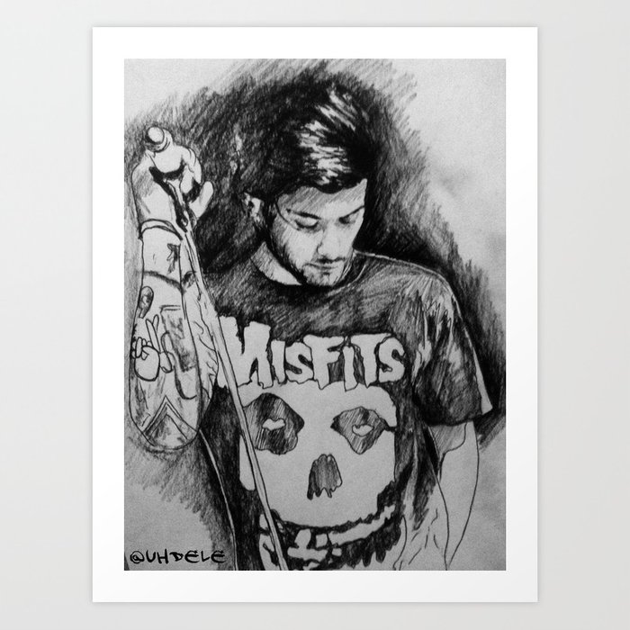 700x700 Zayn Malik Sketch Art Print By Adelef Society6 - Zayn Malik Sketch