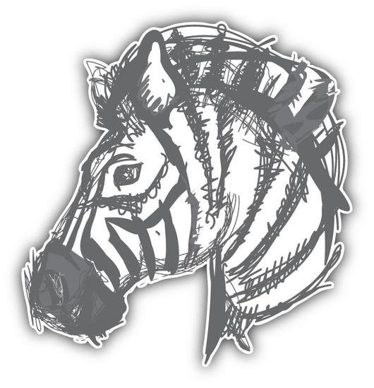 530x549 Zebra Head Sketch Animal Novlandia - Zebra Head Sketch