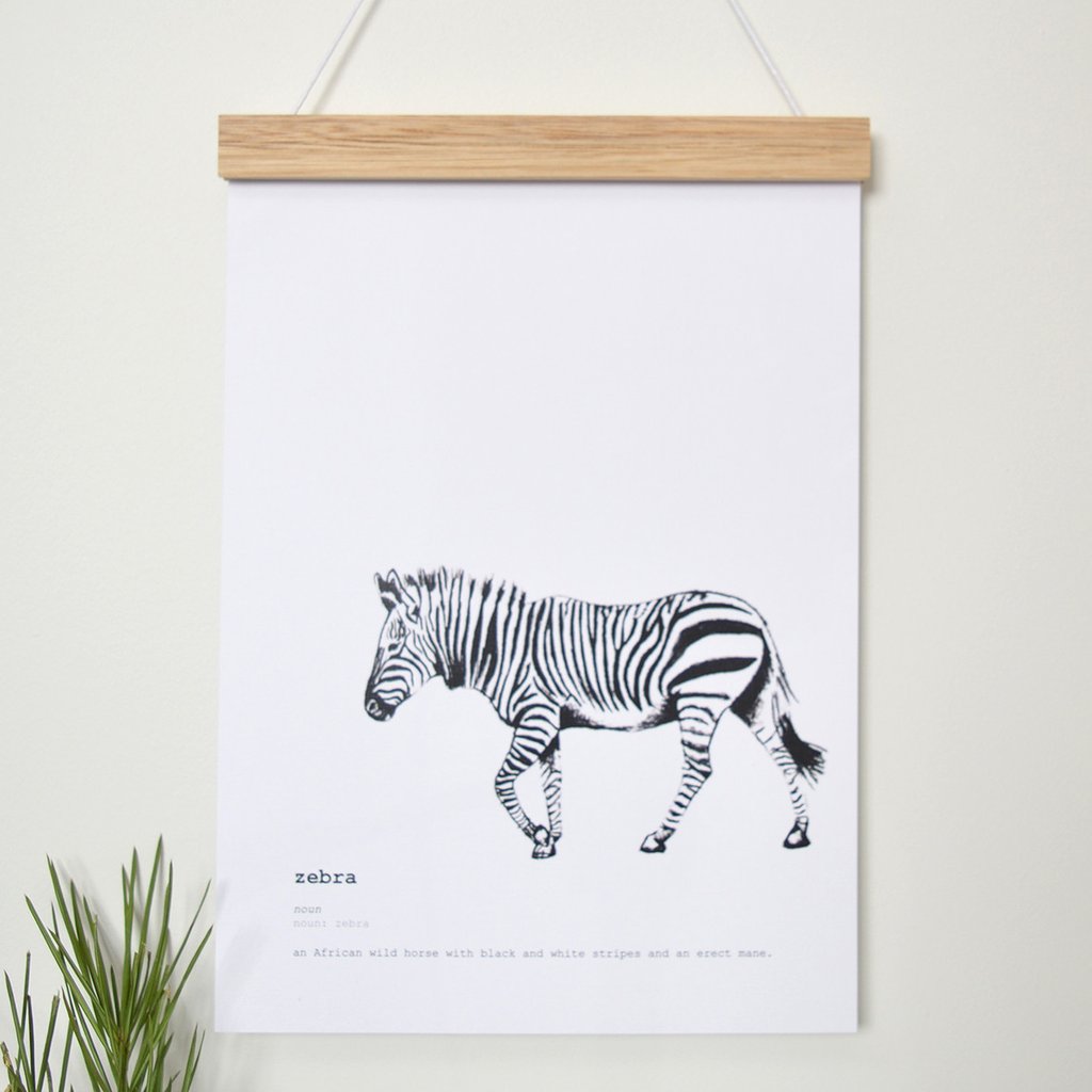 1024x1024 Print - Zebra Print Sketch