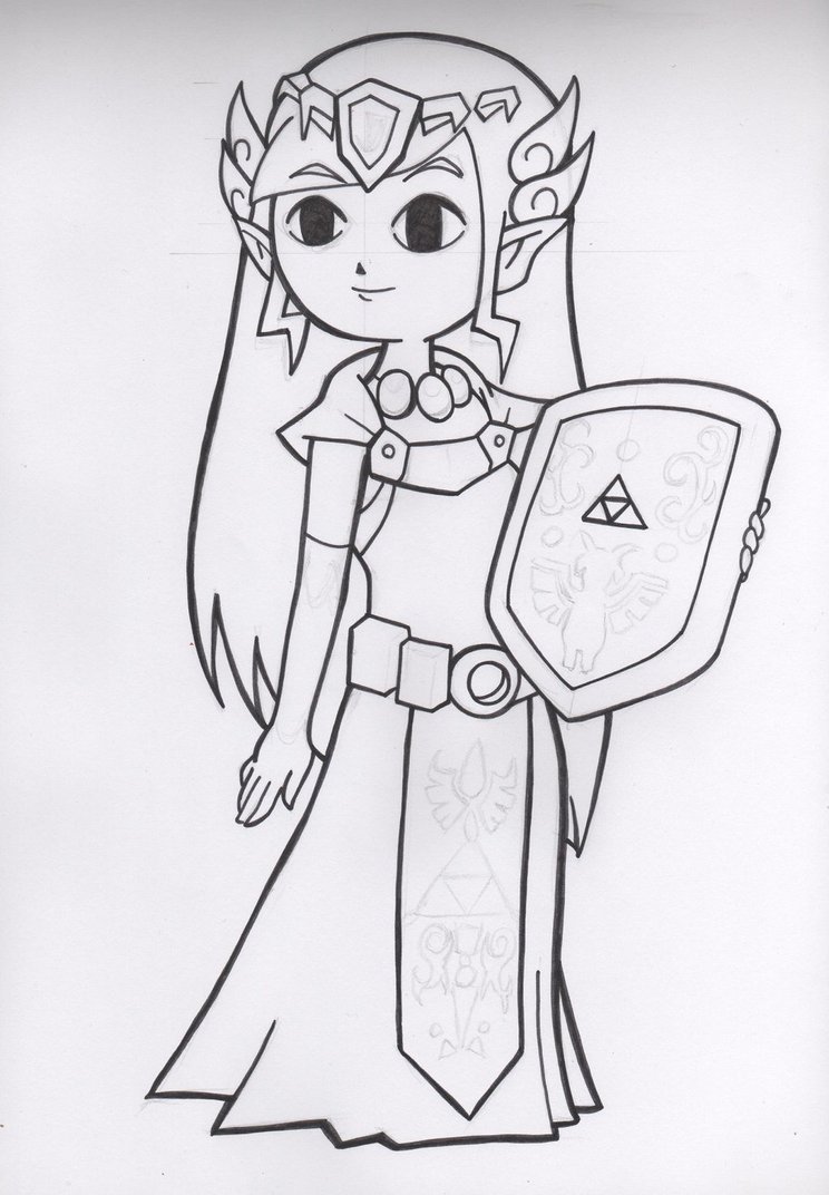 744x1072 Princess Zelda Sketch By Keijisuke - Zelda Sketch