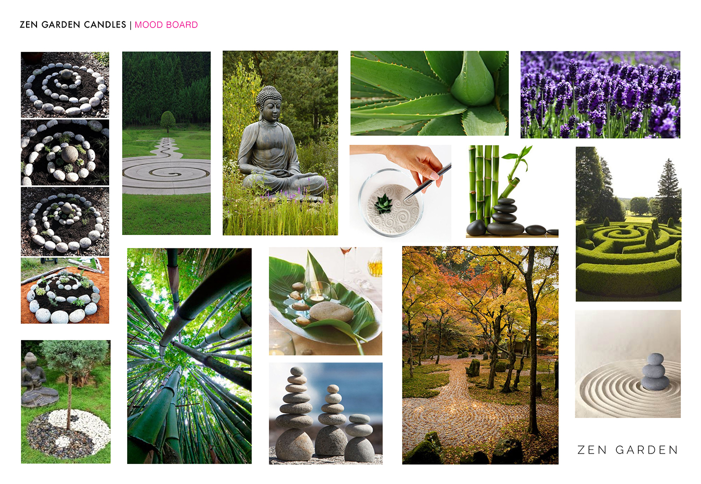 1400x968 Zen Garden Votive Candle Design On Behance - Zen Garden Sketch