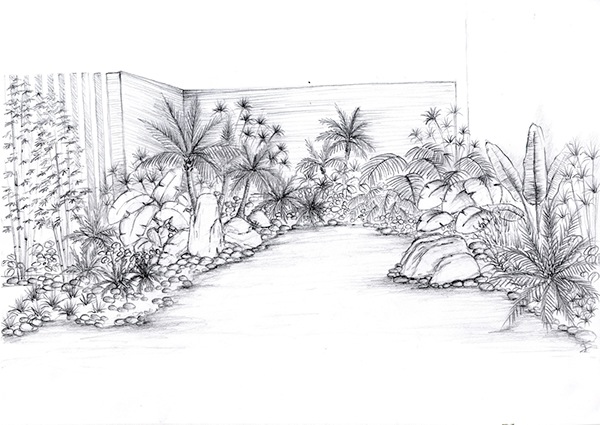 600x425 Zen Contemporary Gardens - Zen Garden Sketch