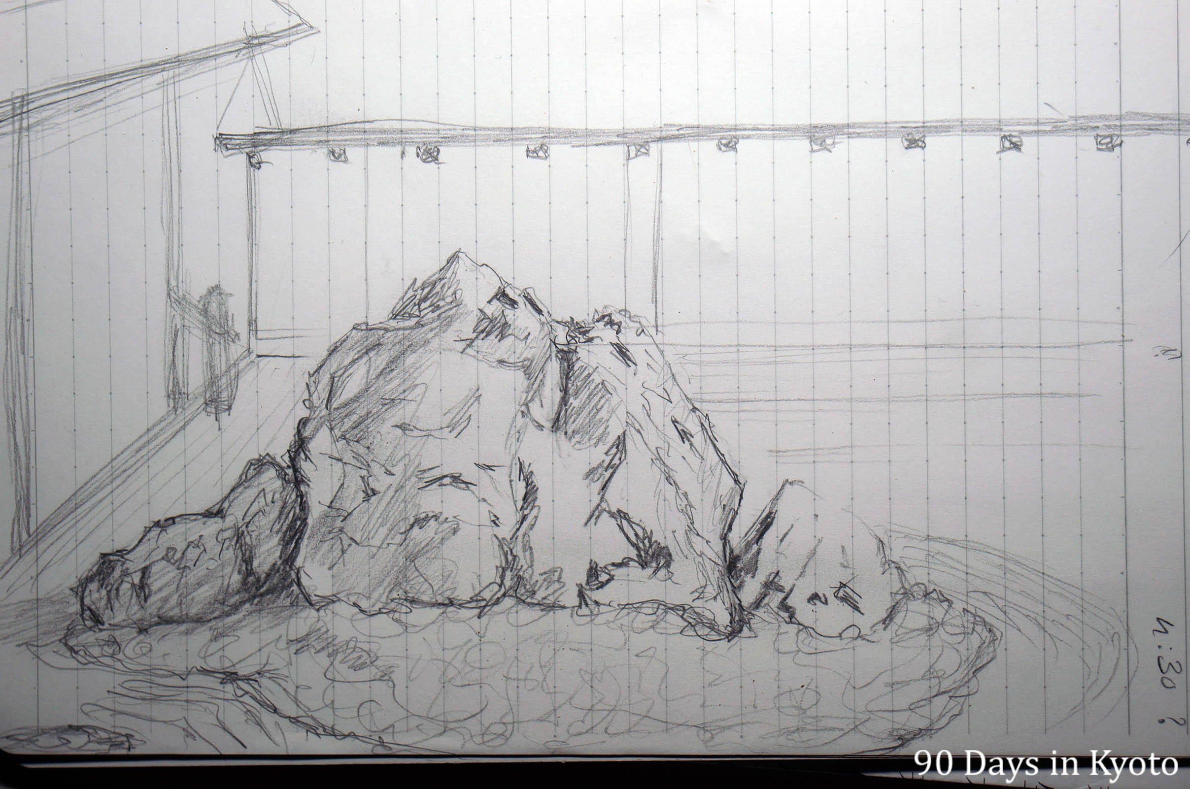 2415x1602 Day 48 Classic Kyoto Ryoan Ji 90 Days In Kyoto - Zen Garden Sketch