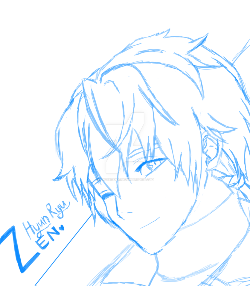 836x955 Mystic Messenger Zen (Sketch) By Mysteryharp - Zen Sketch