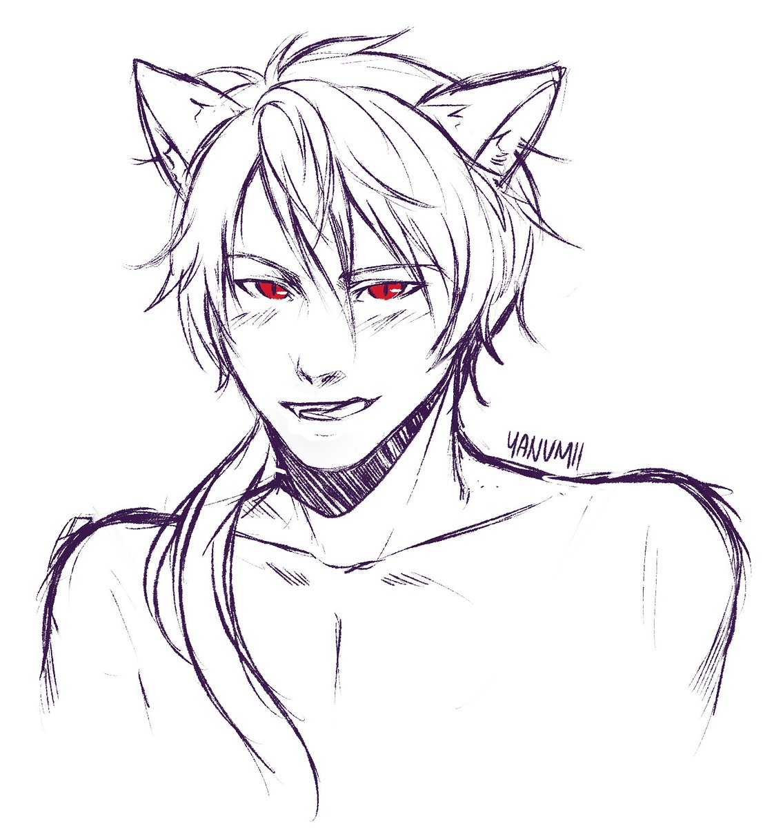 1135x1200 Miya @ Juminzine On Twitter Quick Werewolf!zen Sketch Bec I - Zen Sketch