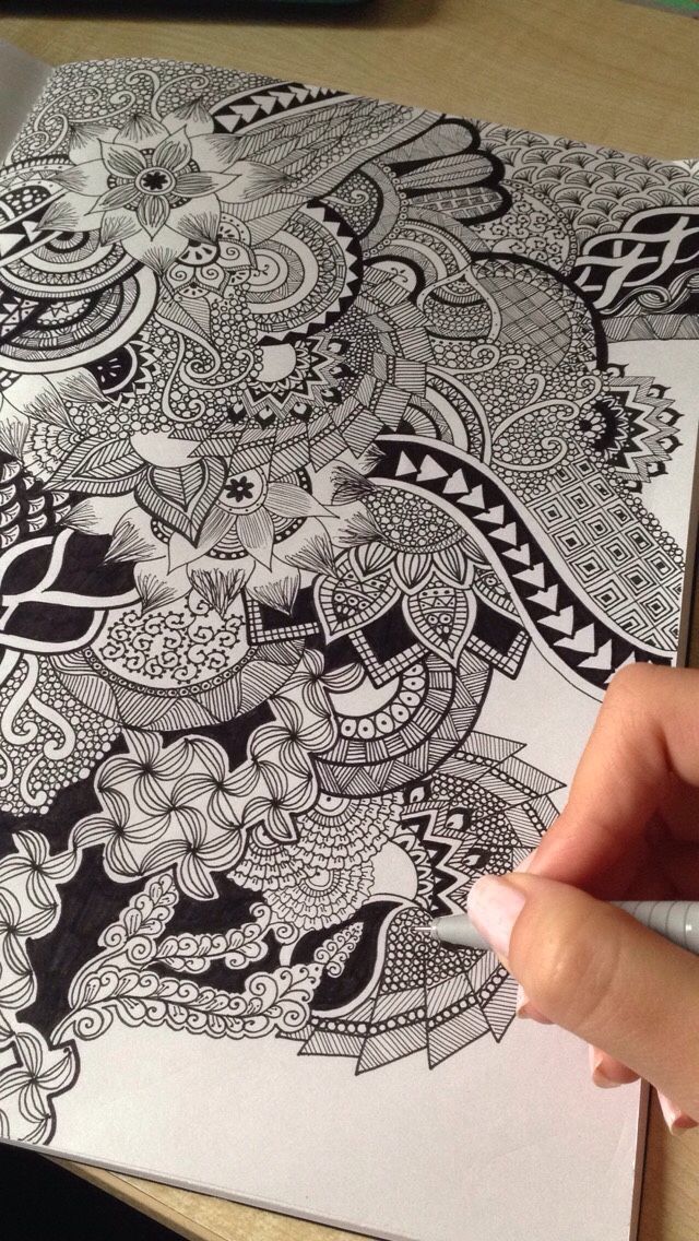 640x1136 Living In A World Of Dots And - Zentangle Sketches