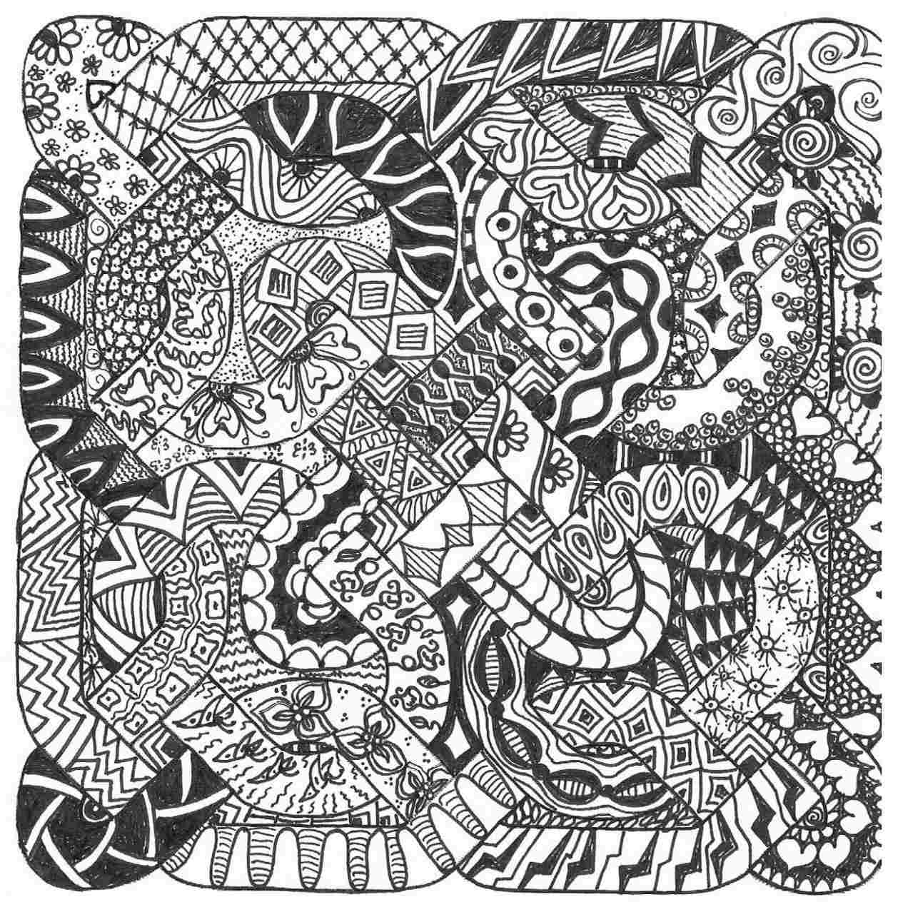 1258x1264 To Draw Complex Zentangle Art Design For Beginners Rhyoutubecom - Zentangle Sketches
