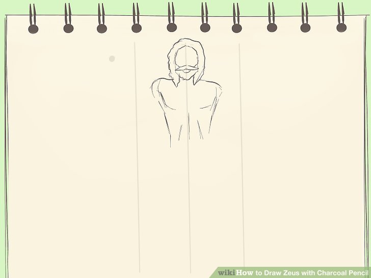 728x546 How To Draw Zeus With Charcoal Pencil 9 Steps (With Pictures) - Zeus Sketch