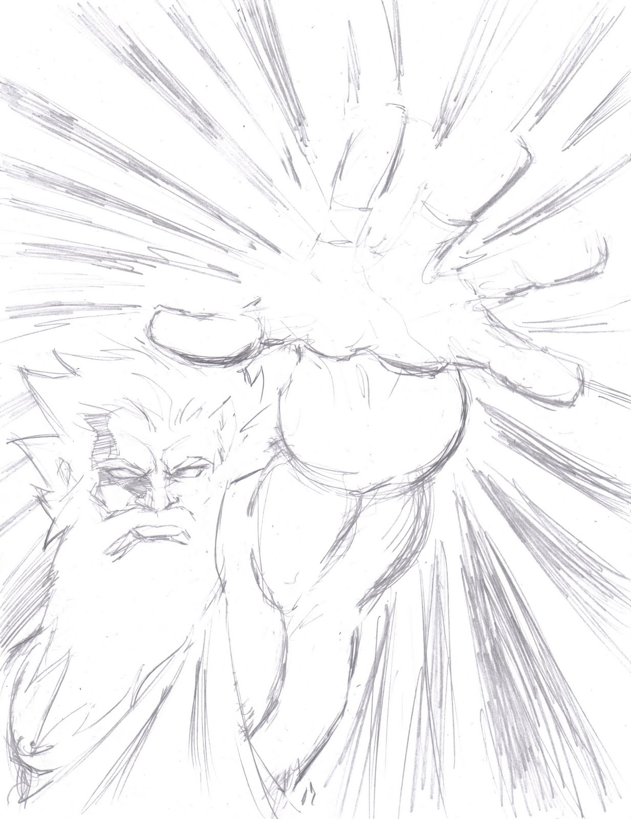 1232x1600 The Art Of Michael Powell 246 Warm Up Zeus - Zeus Sketch