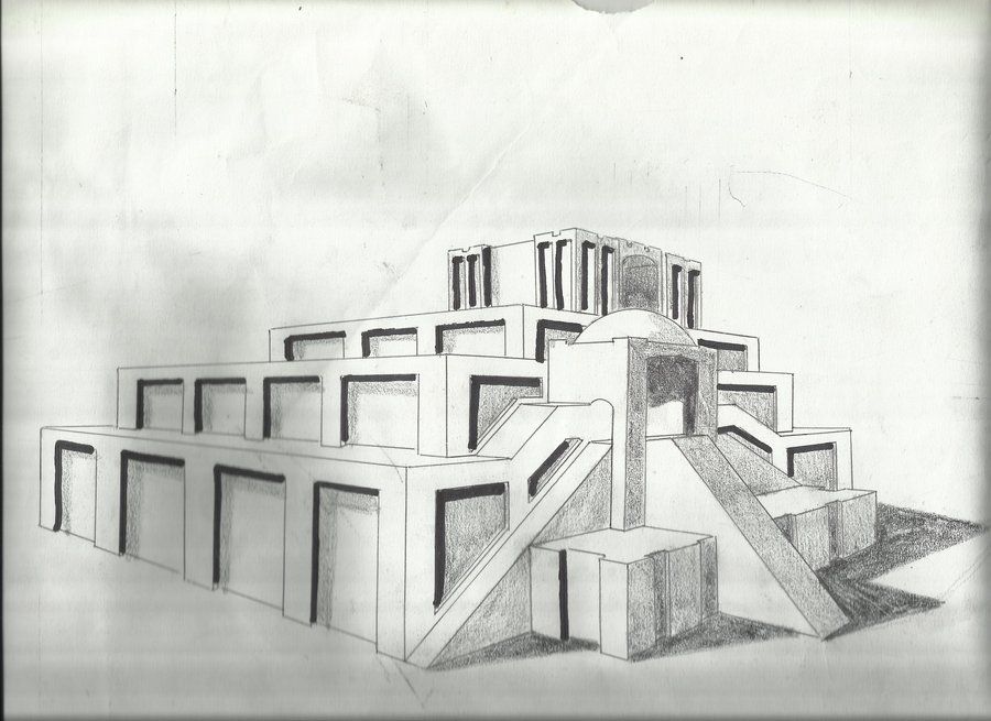Ziggurat Sketch at Explore collection of Ziggurat