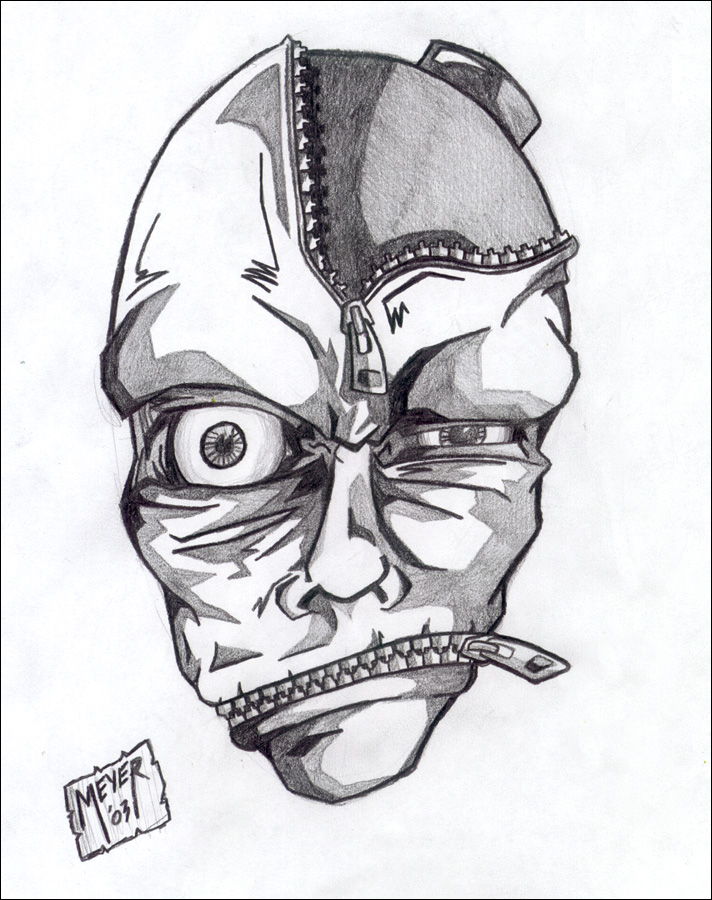 712x900 Zipper Head By Smashmethod - Zipper Sketch