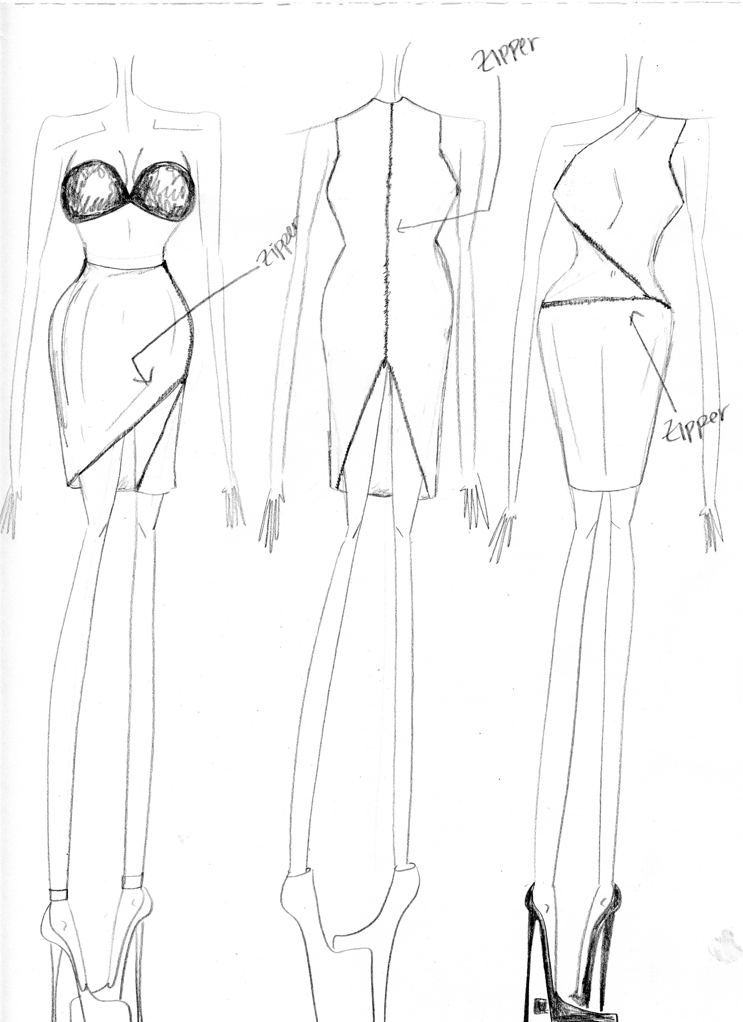 2550x3509 Zipper Amy Tunes Out - Zipper Sketch