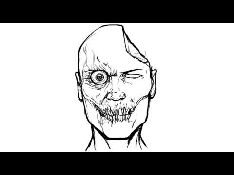 480x360 How To Draw A Zombie - Zombie Face Sketch