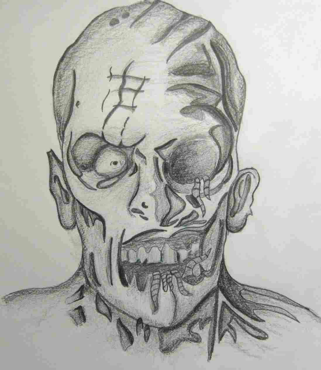1098x1264 Author Archives Gdpicture.us - Zombie Face Sketch