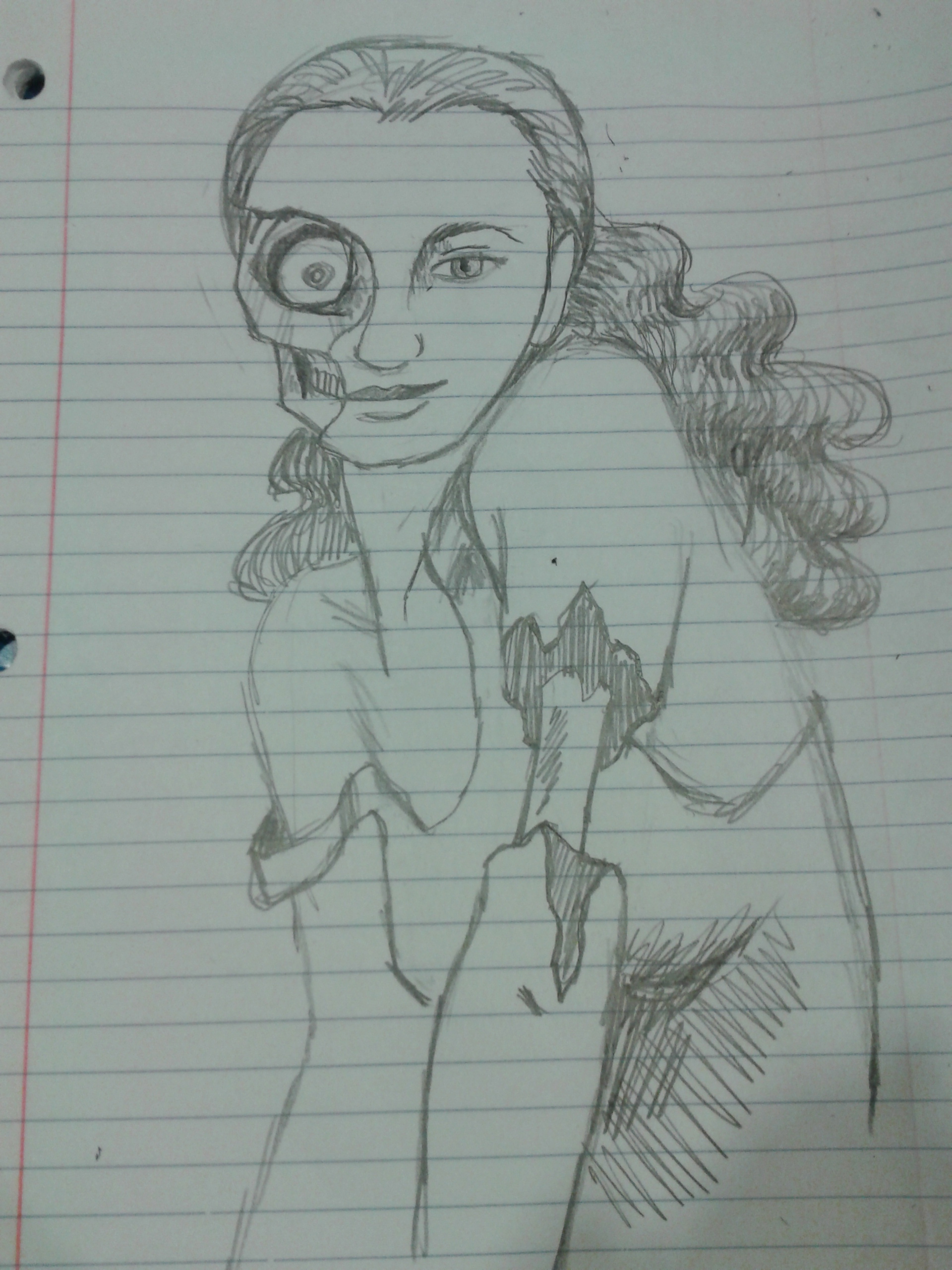 1920x2560 Female Zombie Christine Schirr - Zombie Girl Sketch