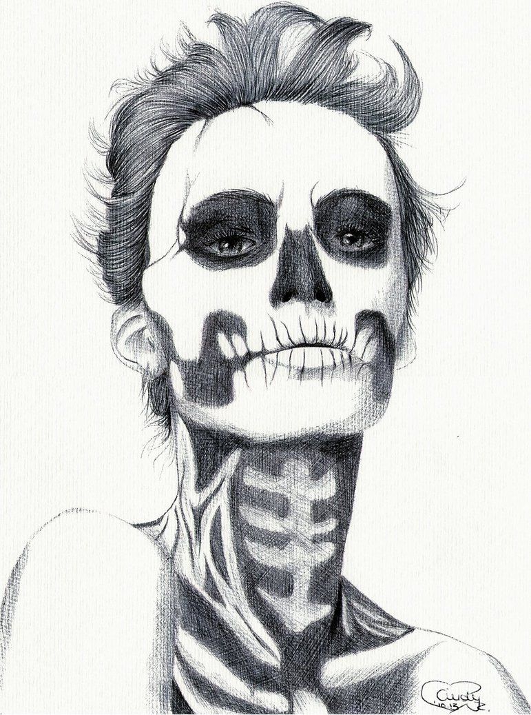 771x1037 Black Ballpoint Zombie Girl By Cindy R Zombie - Zombie Girl Sketch