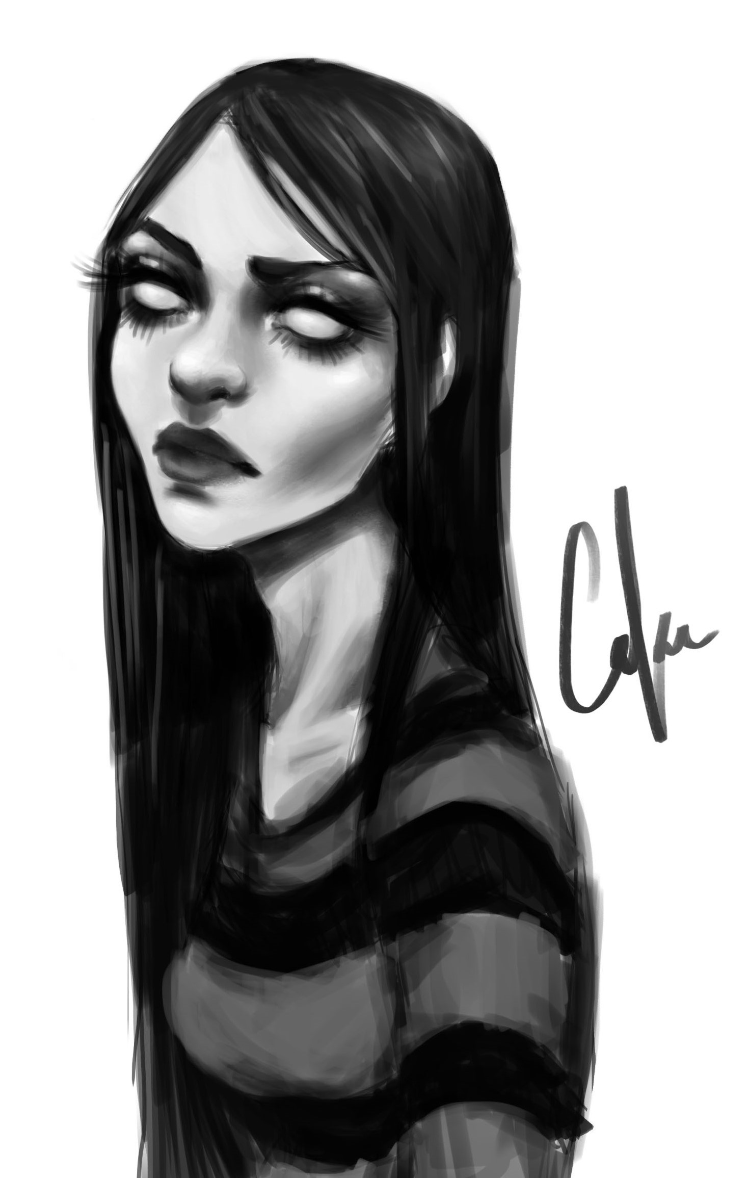 1470x2310 Camas Kellar - Zombie Girl Sketch