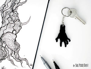 300x228 Key Chain - Zombie Hand Sketch