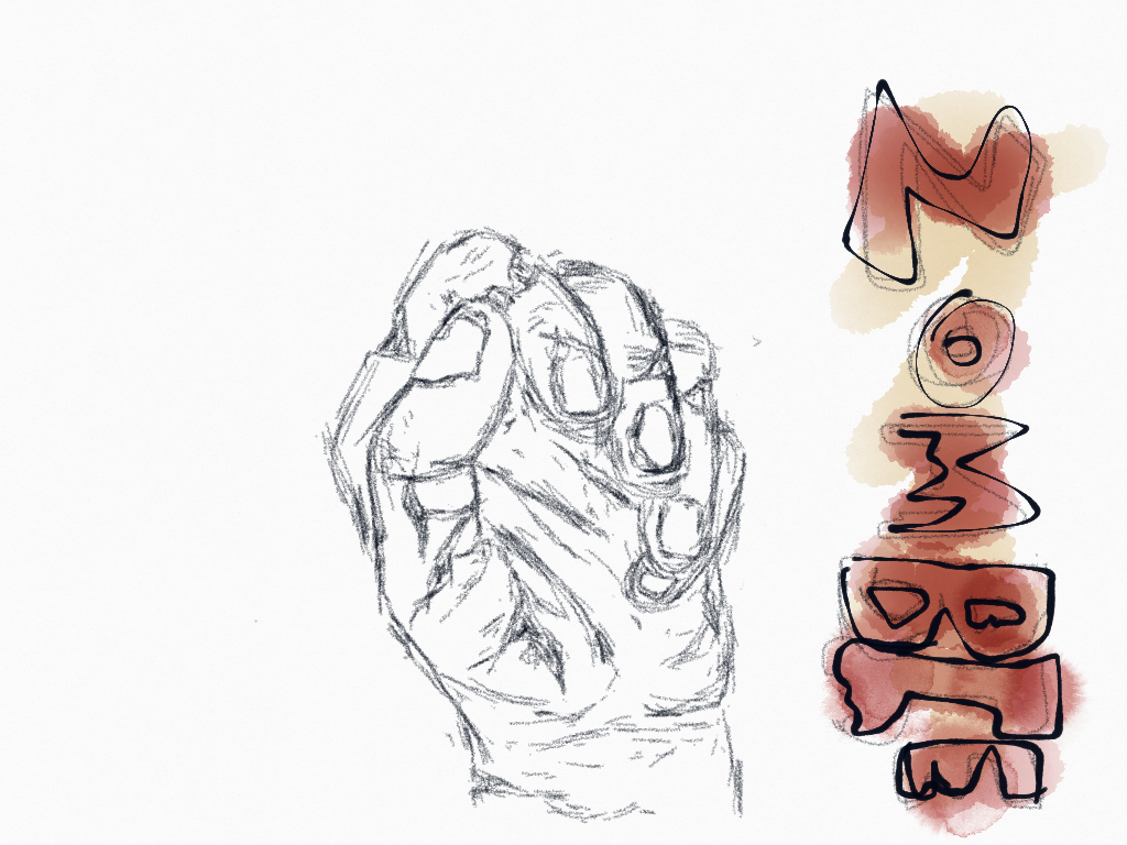 1024x768 Zombie Hand Art. Drawing By Me. My Art - Zombie Hand Sketch