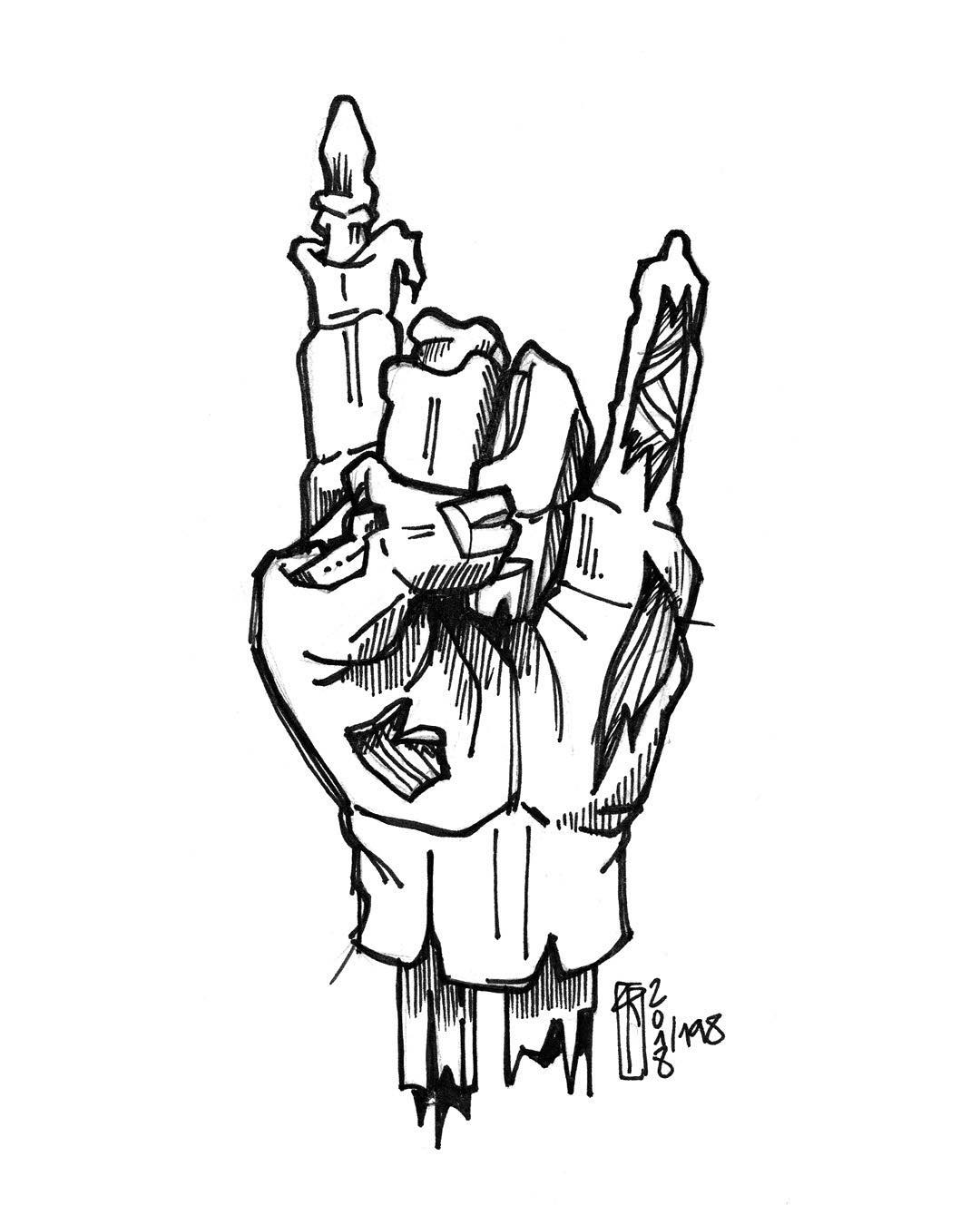 1080x1350 Illustration Art Zombie Sketch On Instagram - Zombie Hand Sketch