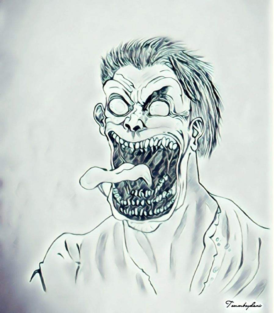 898x1024 Shark Mouth Zombie Sketch Horror Amino - Zombie Sketch