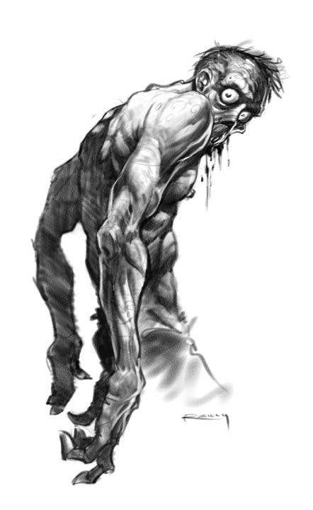 442x720 Zombie Sketch By ~preilly Characters 3 - Zombie Sketch