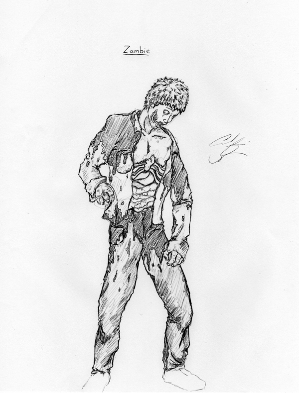600x790 Zombie Sketch Image - Zombie Sketch