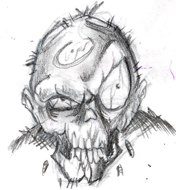 351x380 Zombie Sketch By John2dope - Zombie Sketch
