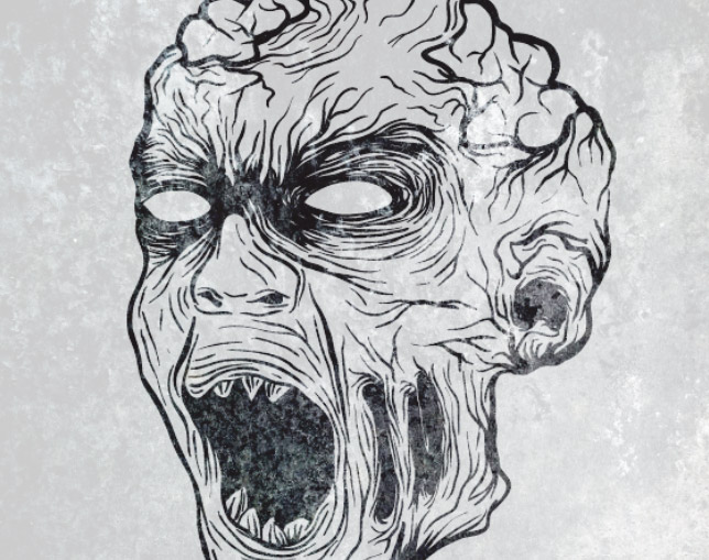 644x509 How To Create A Gruesome Zombie Illustration - Zombie Sketch