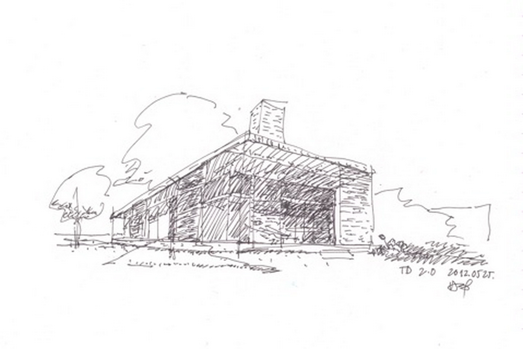 2000x1336 Gallery Of Td House Sporaarchitects - Zoom Sketch