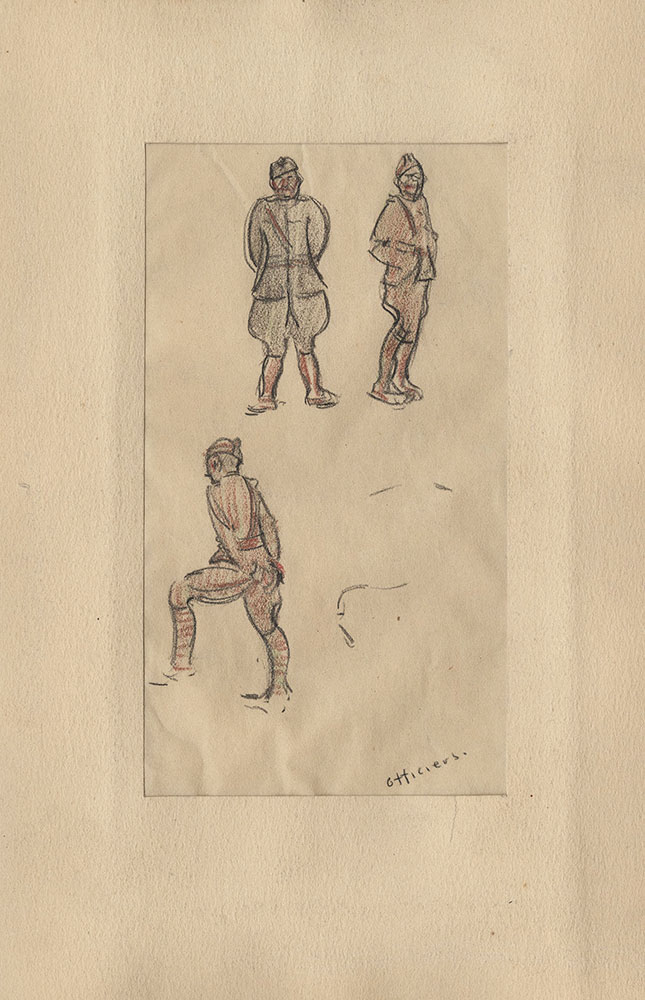 645x1000 Sketch Of Wwi Officers - Zoom Sketch