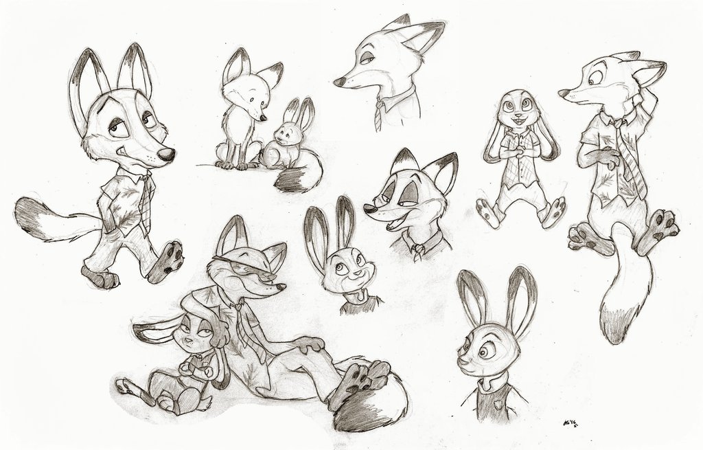 1024x655 More Zootopia Sketches By Socksthemutt - Zootopia Sketches