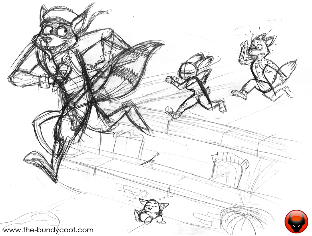 1091x827 Sketches The Bundycoot - Zootopia Sketches