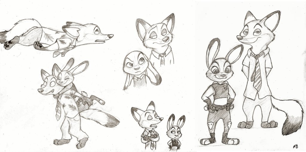 1024x510 Zootopia Sketches By Socksthemutt - Zootopia Sketches