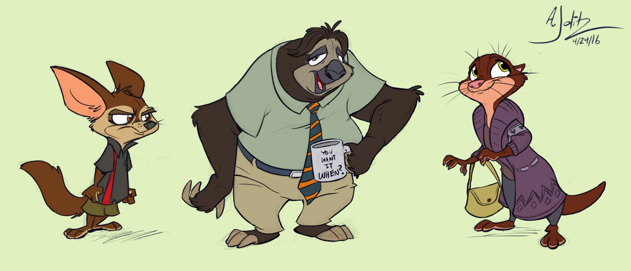 1280x550 Colored Zootopia Sketches By Foxlover91 [Furaffinity] - Zootopia Sketches