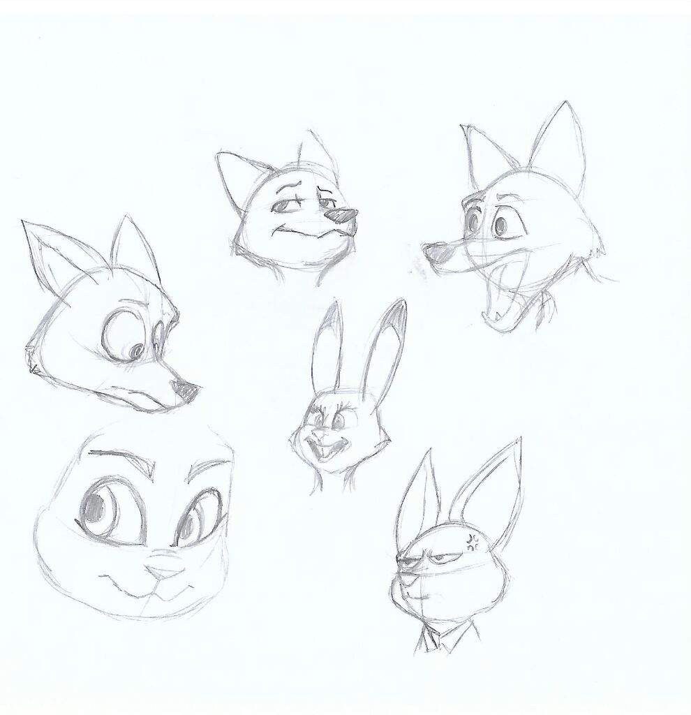 Zootopia Sketches at PaintingValley.com | Explore collection of ...