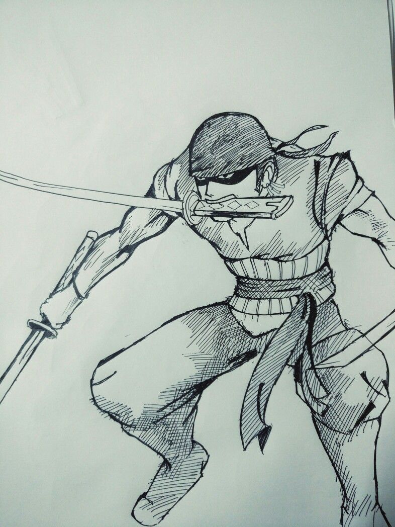 Zoro Sketch at PaintingValley.com | Explore collection of Zoro Sketch