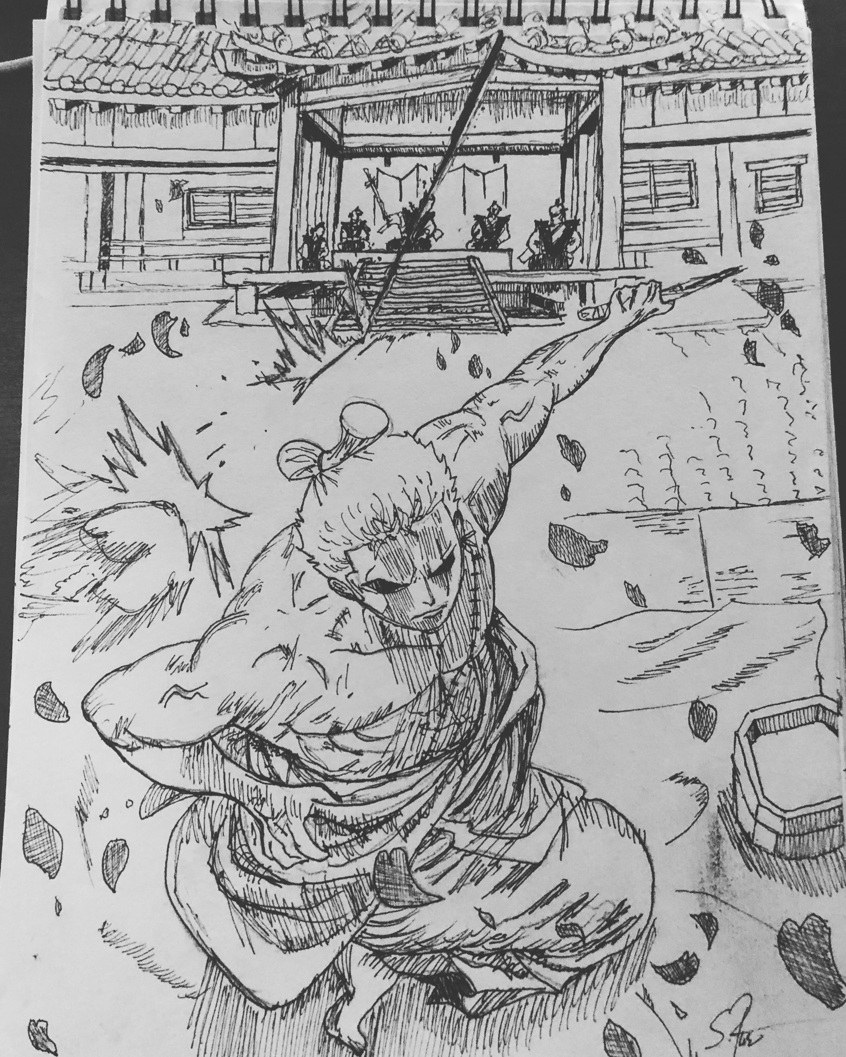 2960x3700 Spoiler] Zoro Epic Move Sketch [Oc] Onepiece - Zoro Sketch