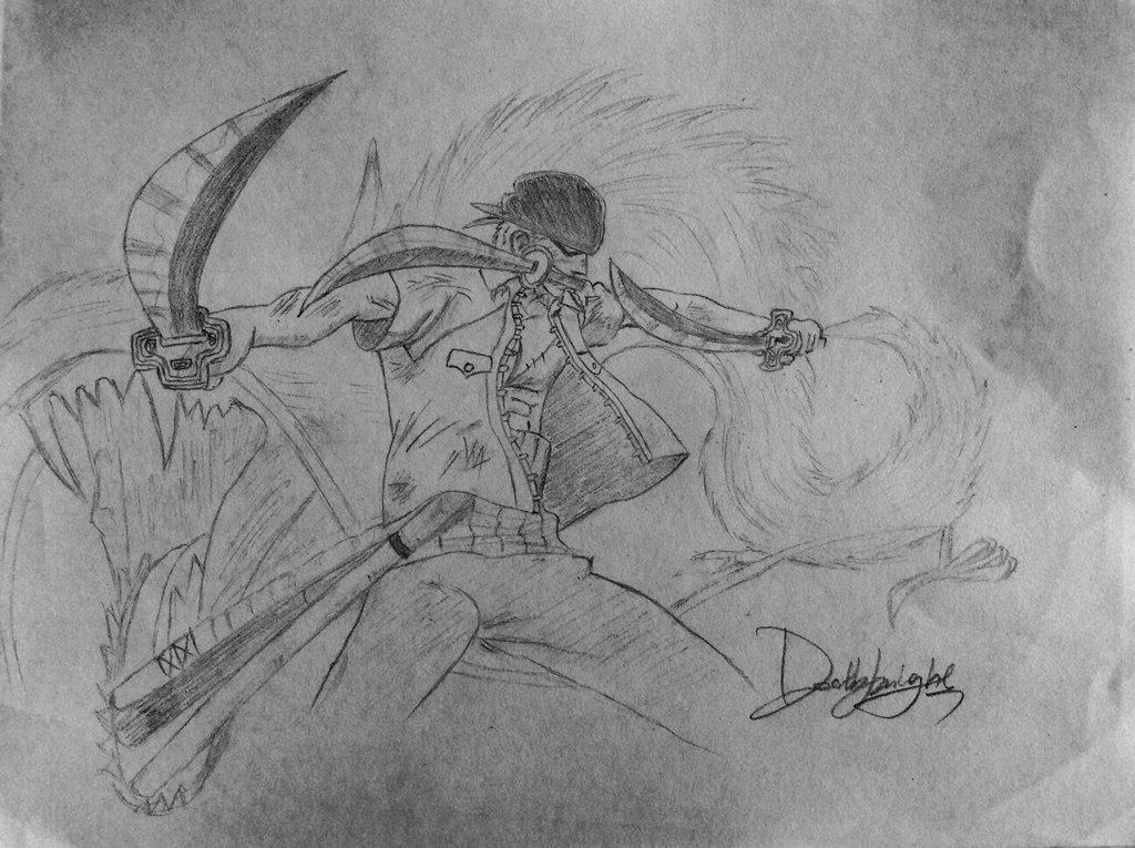 1024x765 Zoro Sketch By Deathknight X - Zoro Sketch
