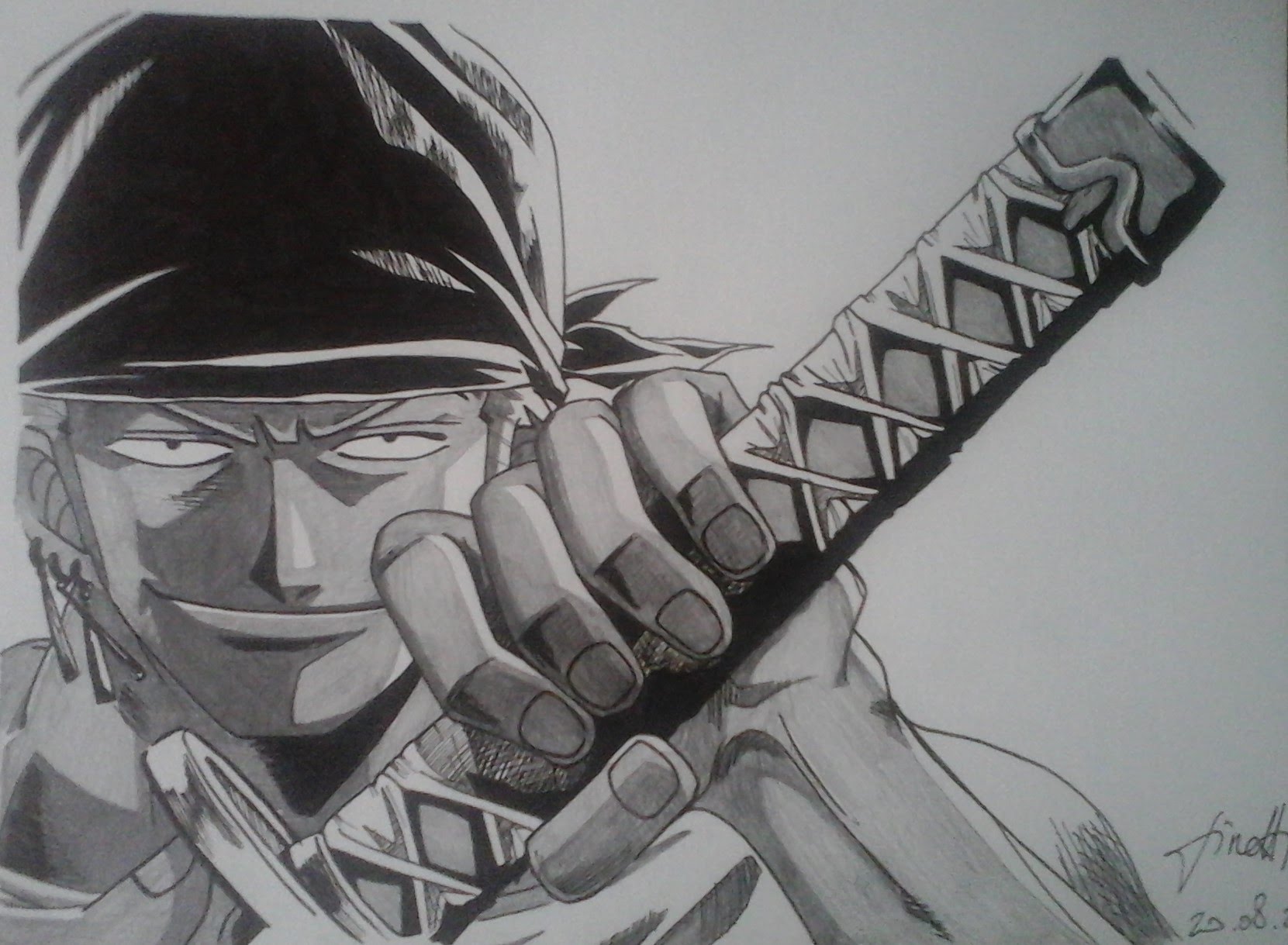 Zoro Sketch at PaintingValley.com | Explore collection of Zoro Sketch