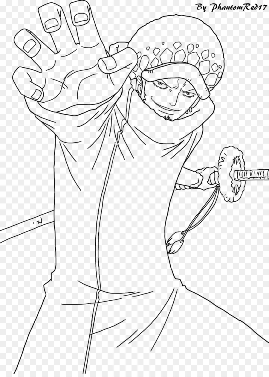 900x1260 Line Art Trafalgar D. Water Law Drawing - Zoro Sketch