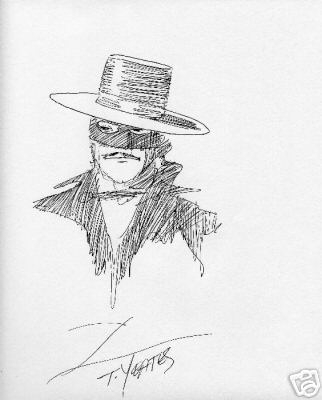322x400 Tom Yeates - Zorro Sketch