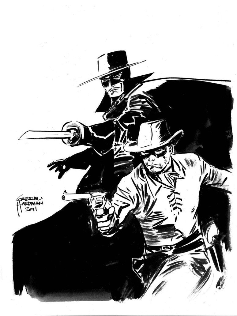 Zorro Sketch at PaintingValley.com | Explore collection of Zorro Sketch