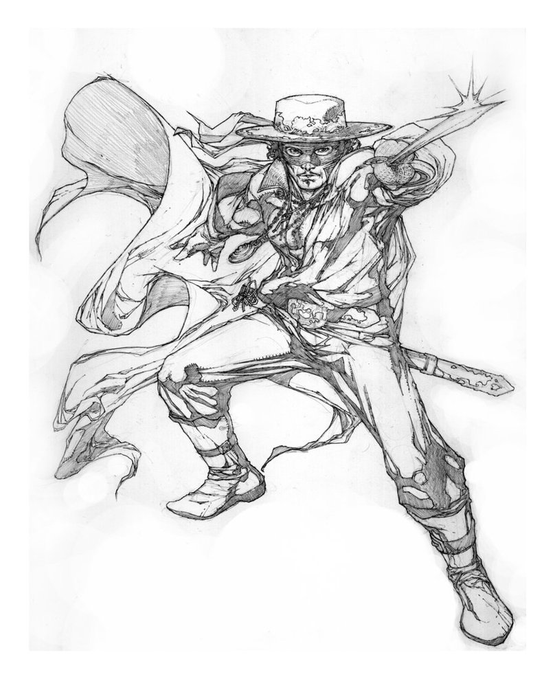 808x988 Zorro Sketch 1 By Noelrodriguez - Zorro Sketch